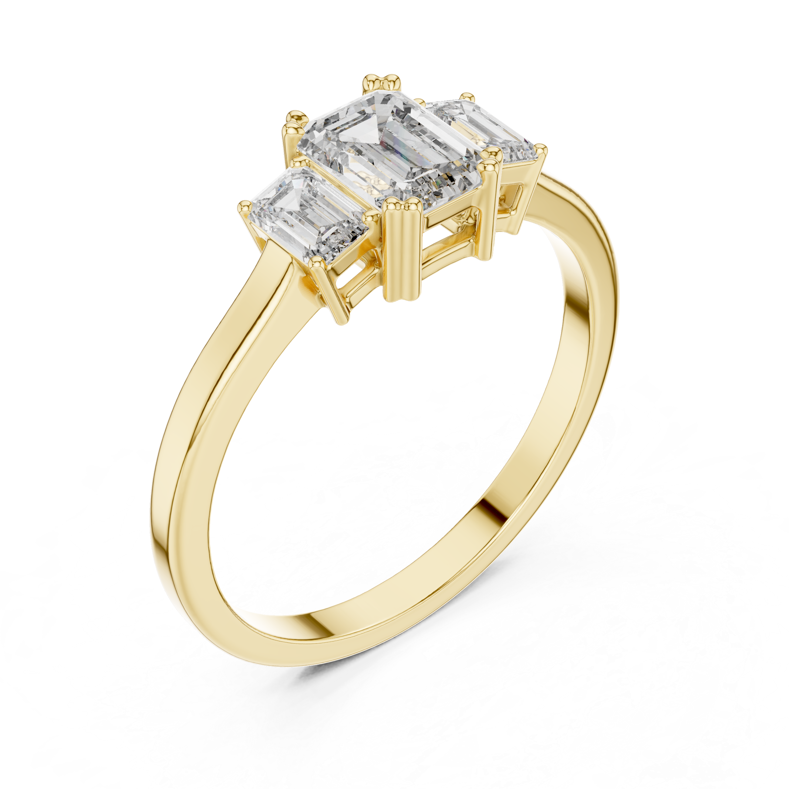 Emerald Cut Diamond Eternity Lab Grown Diamond Ring