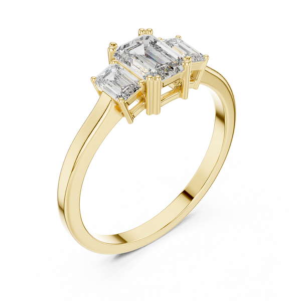 Emerald Cut Diamond Eternity Lab Grown Diamond Ring