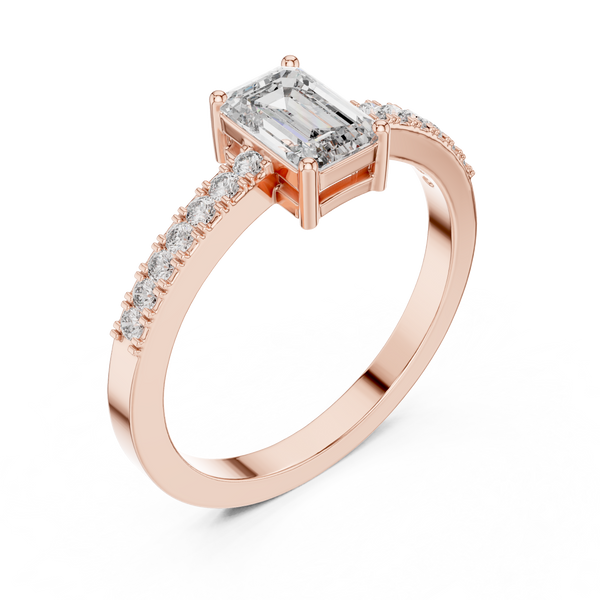 Timeless Round Solitaire Diamond Lab Grown Diamond Ring 0.5ct