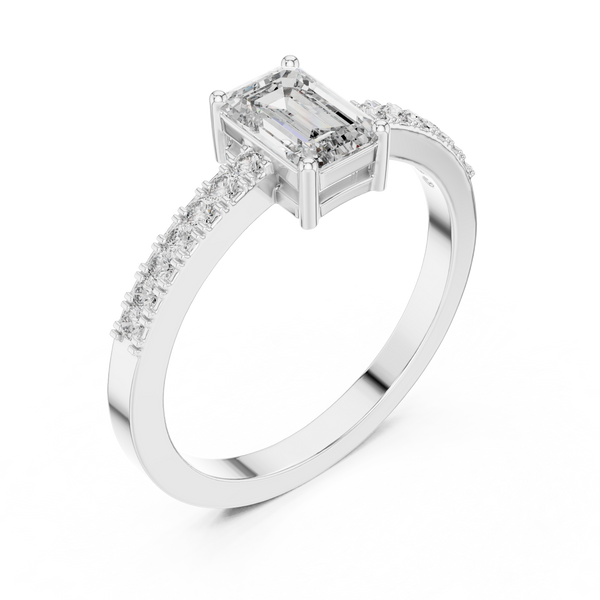 Timeless Round Solitaire Diamond Lab Grown Diamond Ring 0.5ct