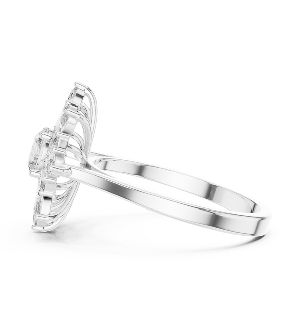 0.5 ct Round Marquise Baguette Diamond Lab Grown Diamond Ring