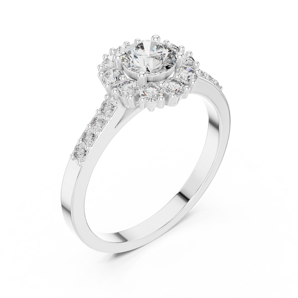 Timeless 0.5 ct Round Diamond Lab Grown Diamond Ring