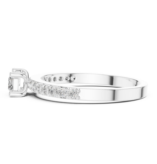 Exquisite Baguette & Round Diamond Lab Grown Diamond Ring