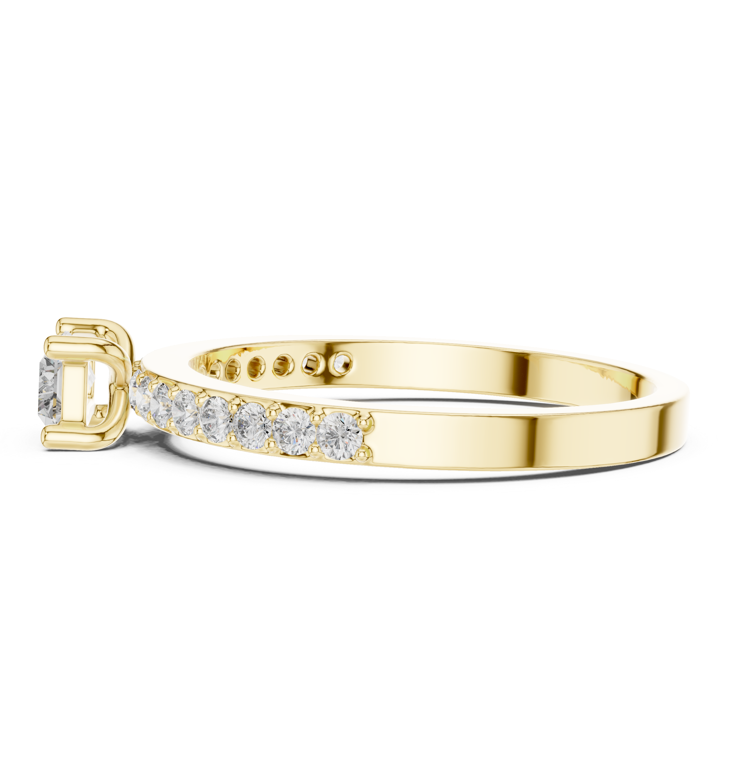 Exquisite Baguette & Round Diamond Lab Grown Diamond Ring