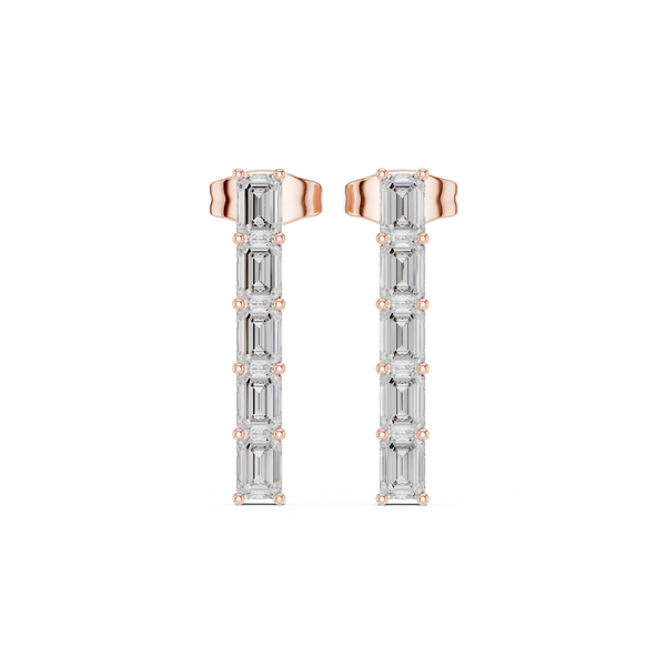 Luminous 0.45ct Baguette Lab Grown Diamond Earring
