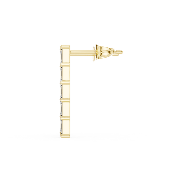 Luminous 0.45ct Baguette Lab Grown Diamond Earring