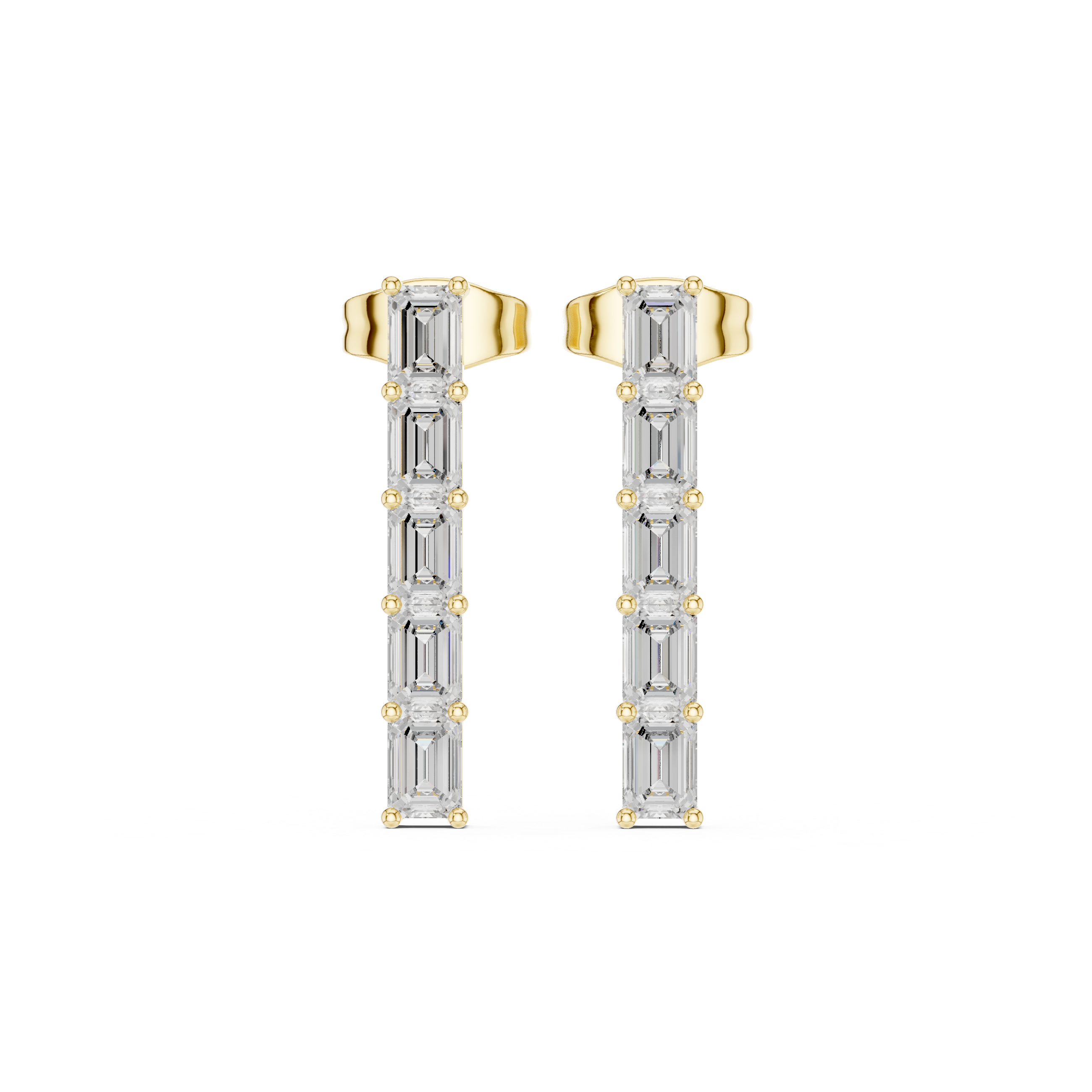 Luminous 0.45ct Baguette Lab Grown Diamond Earring