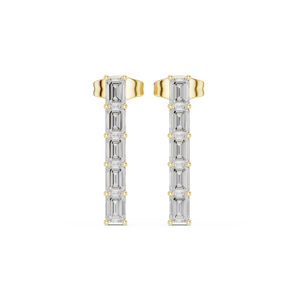 Luminous 0.45ct Baguette Lab Grown Diamond Earring