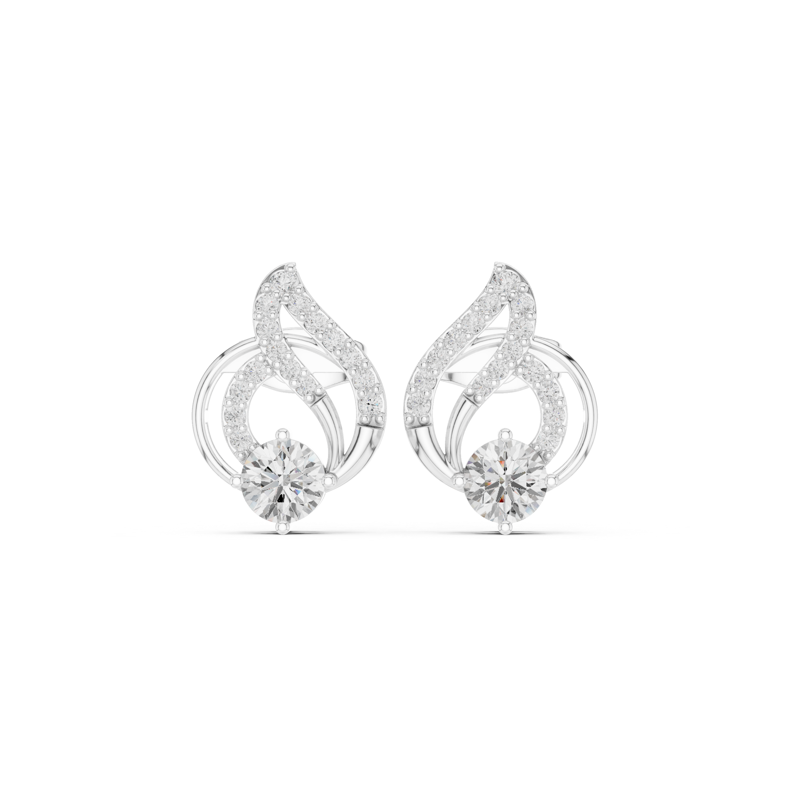 Opulent Princess 1.78ct Lab Grown Diamond Earring