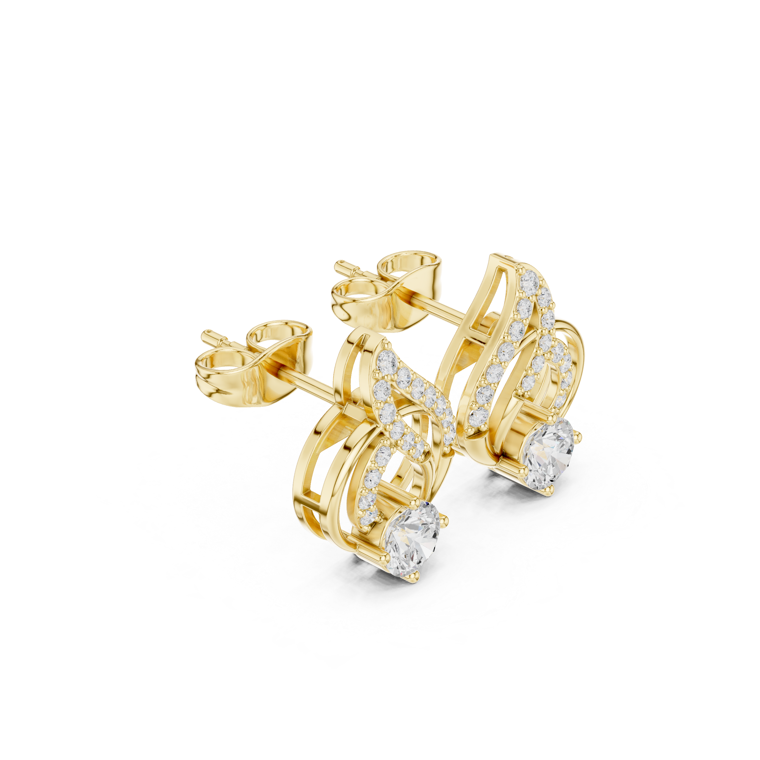 Opulent Princess 1.78ct Lab Grown Diamond Earring