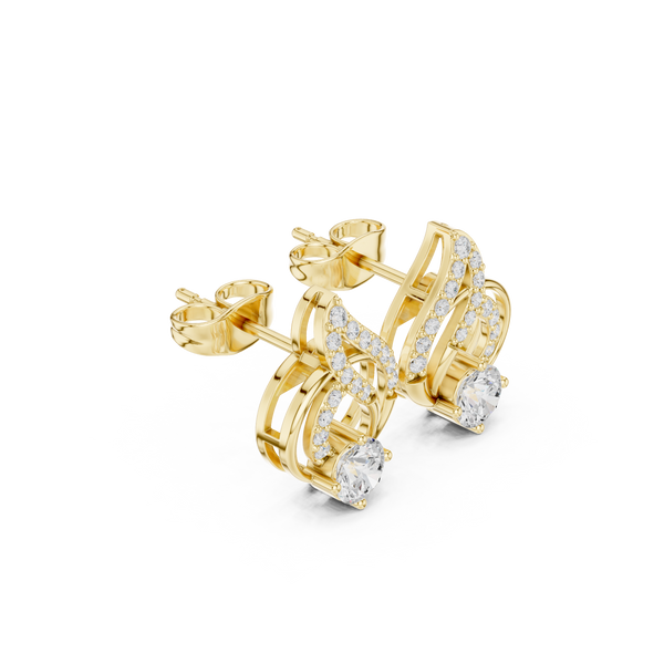 Opulent Princess 1.78ct Lab Grown Diamond Earring