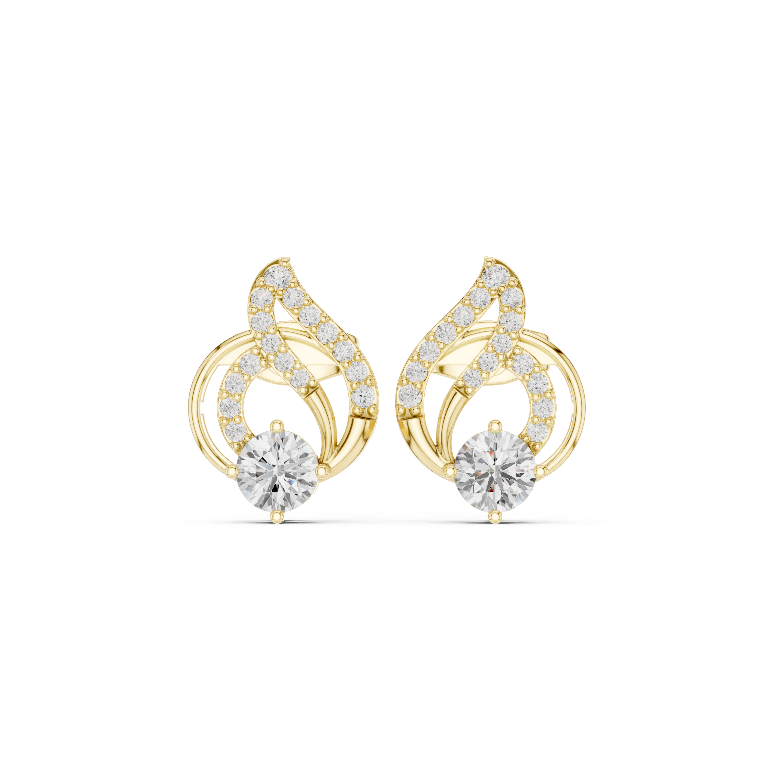 Opulent Princess 1.78ct Lab Grown Diamond Earring