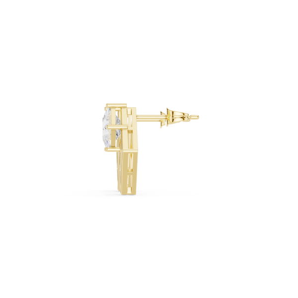 Vibrant 1.6ct Princess Lab Grown Diamond Earring