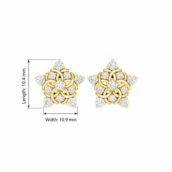 Flawless 0.42ct Lab Grown Diamond Earring