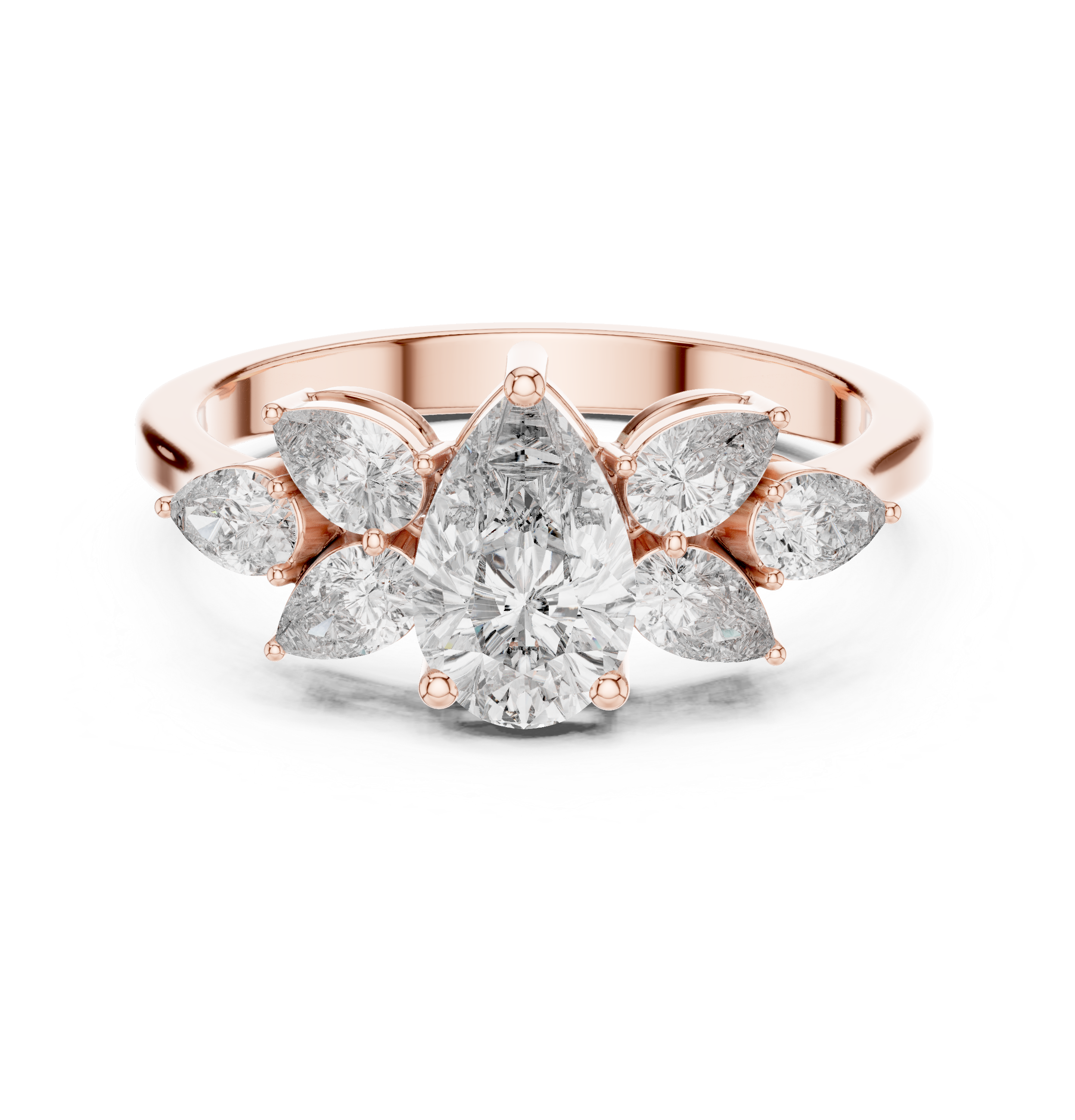 Timeless Pear Diamond Solitaire Lab Grown Diamond Ring