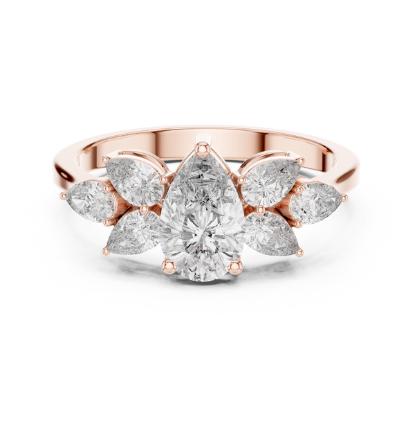Timeless Pear Diamond Solitaire Lab Grown Diamond Ring