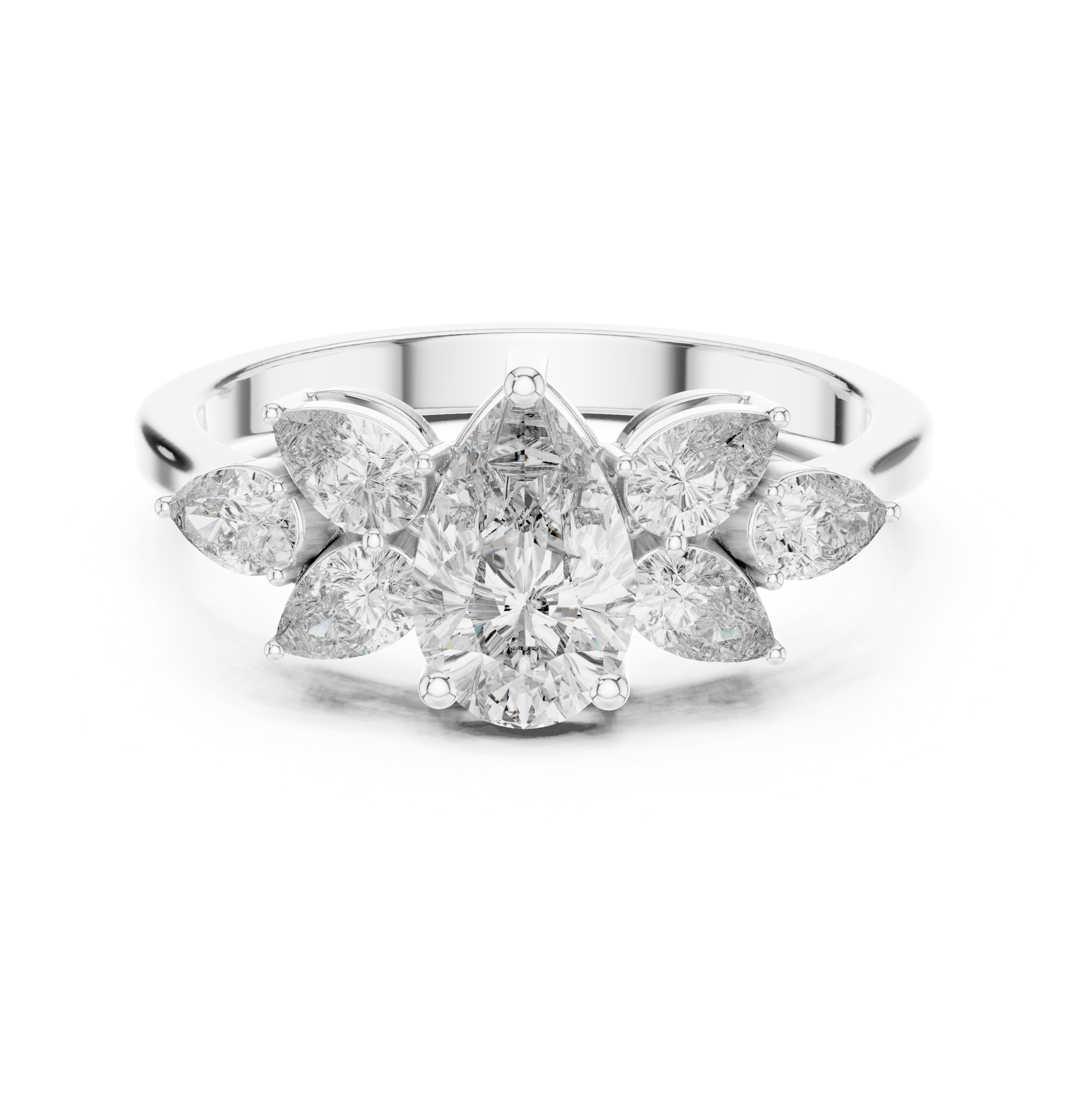Timeless Pear Diamond Solitaire Lab Grown Diamond Ring