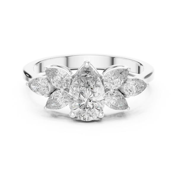 Timeless Pear Diamond Solitaire Lab Grown Diamond Ring