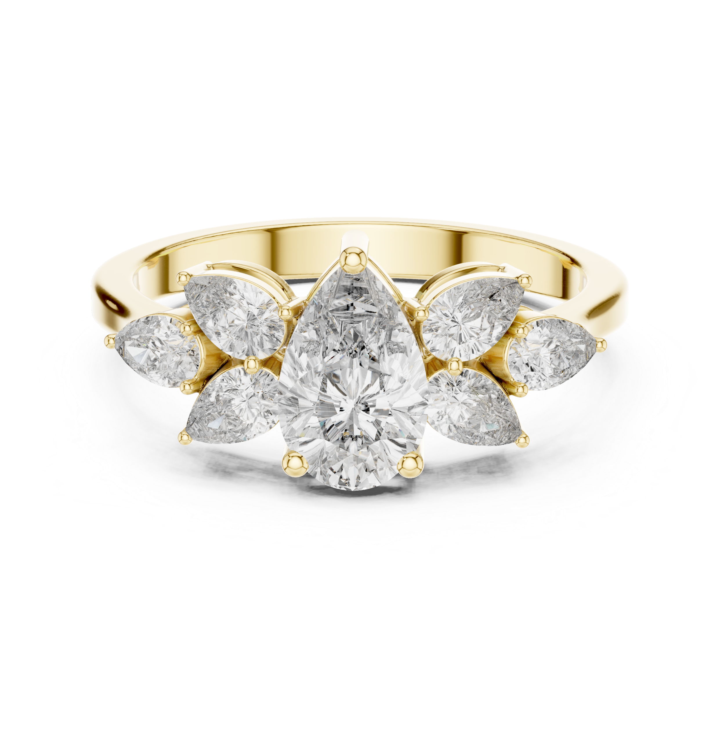 Timeless Pear Diamond Solitaire Lab Grown Diamond Ring