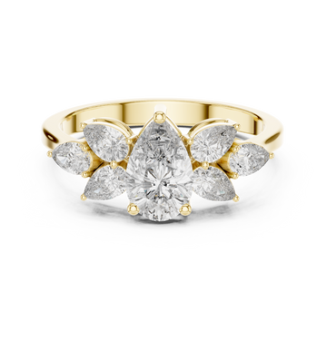 Timeless Pear Diamond Solitaire Lab Grown Diamond Ring