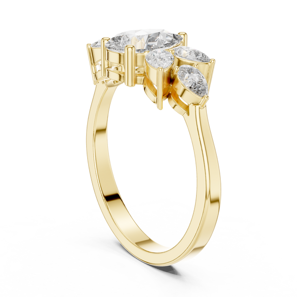 Timeless Pear Diamond Solitaire Lab Grown Diamond Ring
