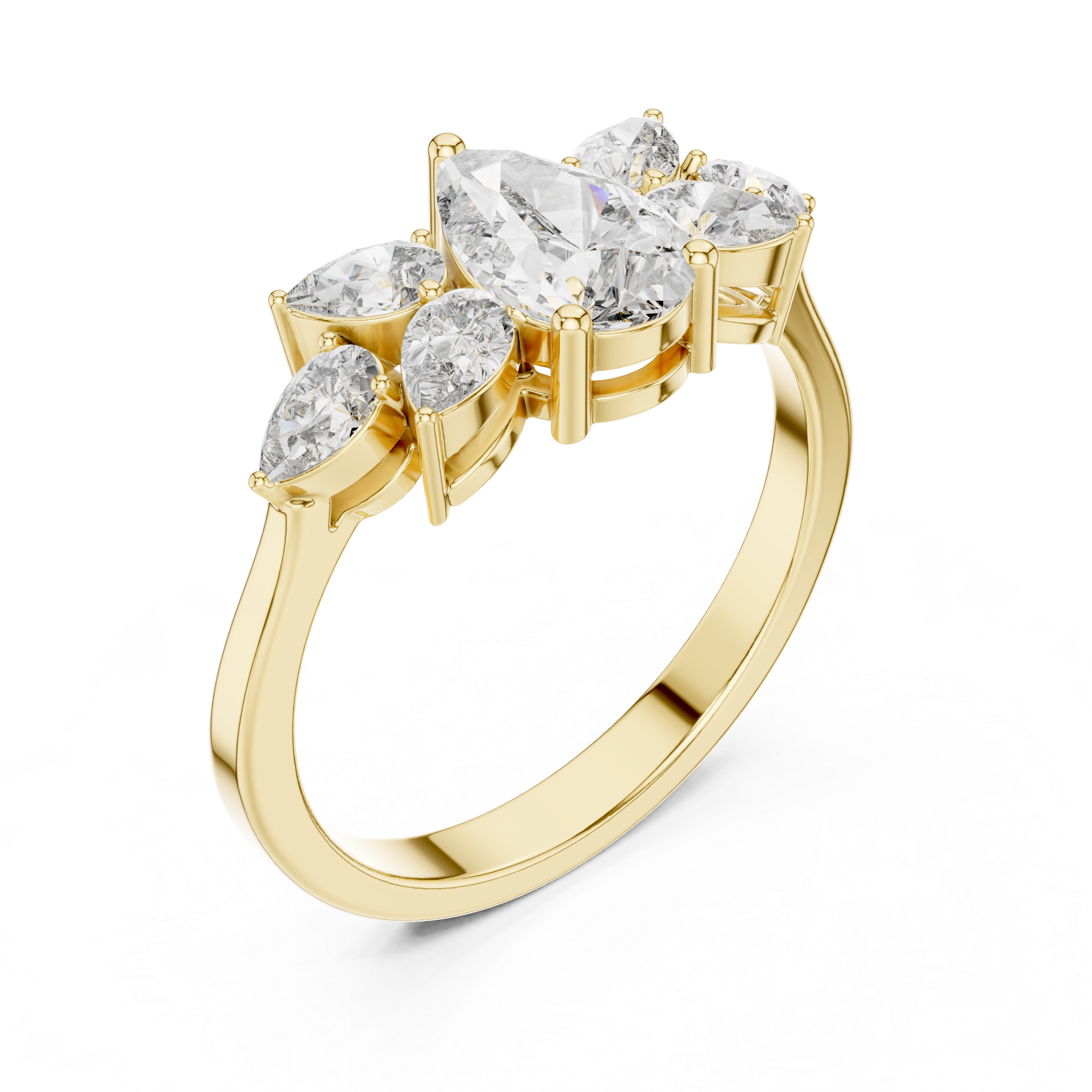 Timeless Pear Diamond Solitaire Lab Grown Diamond Ring