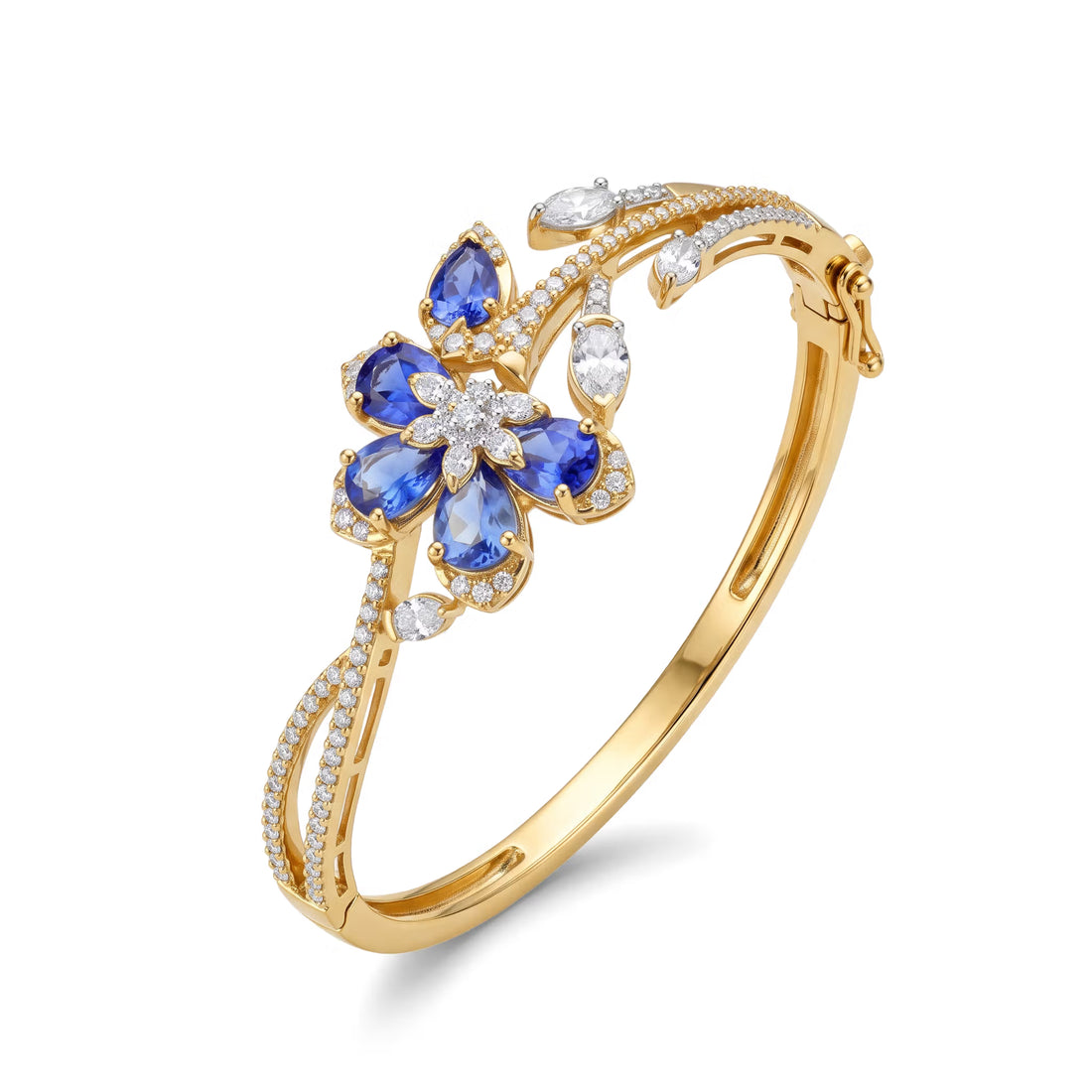 Blooming Floral Pear Diamond Ring