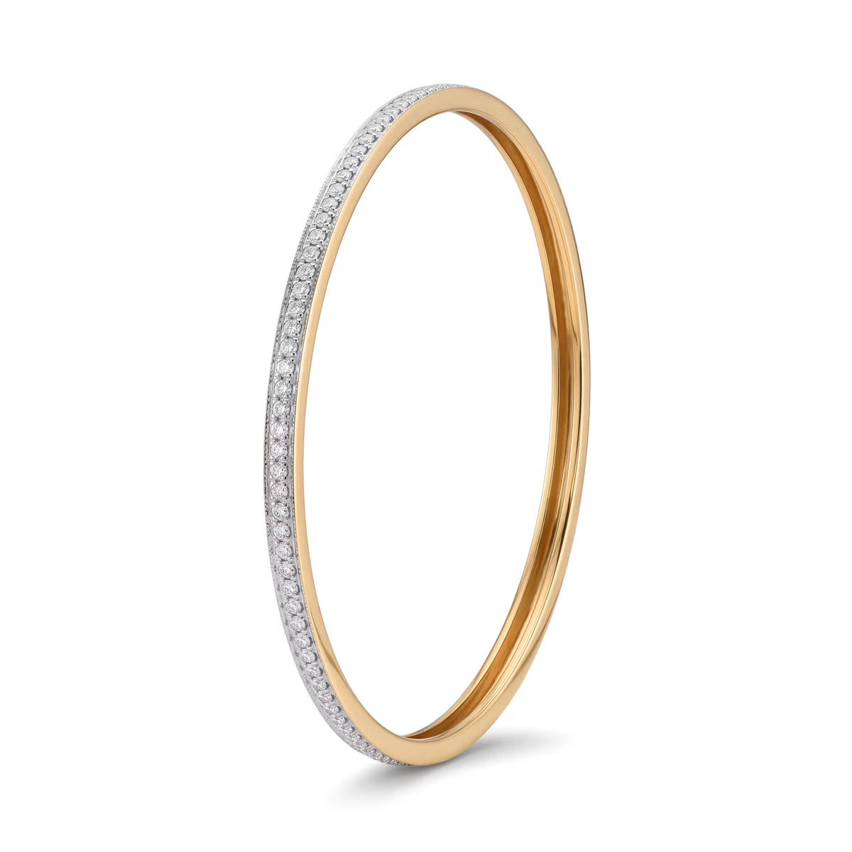 Classic Eternity Slim Round Diamond Bangle
