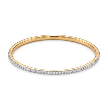 Classic Eternity Slim Round Diamond Bangle