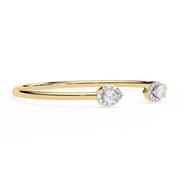 Elegant Open Cuff Diamond Bangle