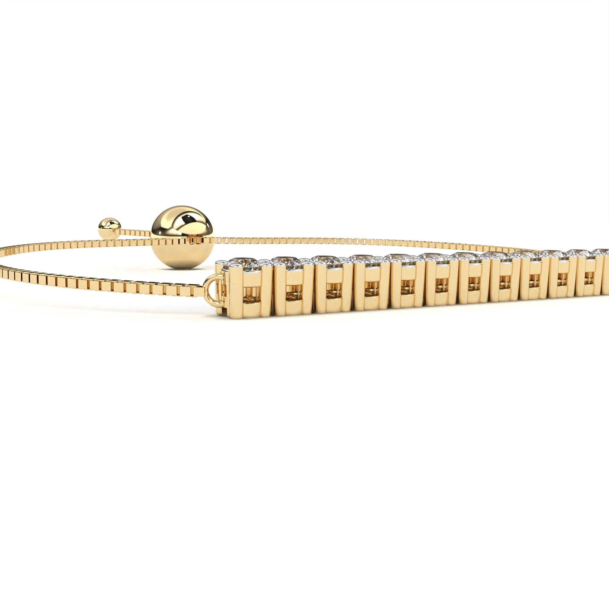 Minimalist Diamond Bar Bracelet in Gold