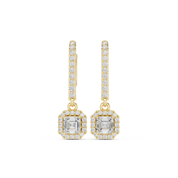Brilliant Asscher & Round Diamond Lab Grown Diamond Earring