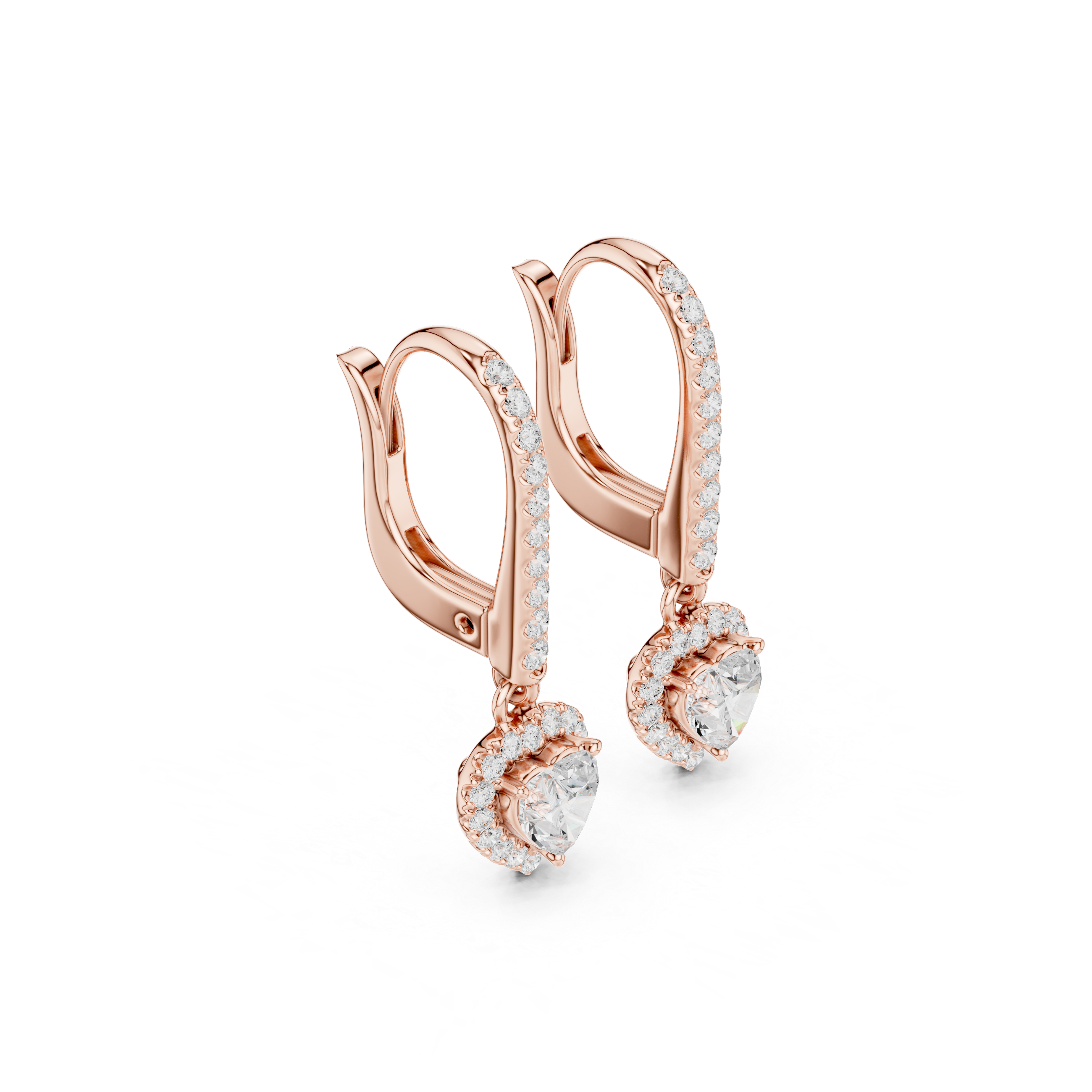 Enchanting Heart & Round Diamond Lab Grown Diamond Earring