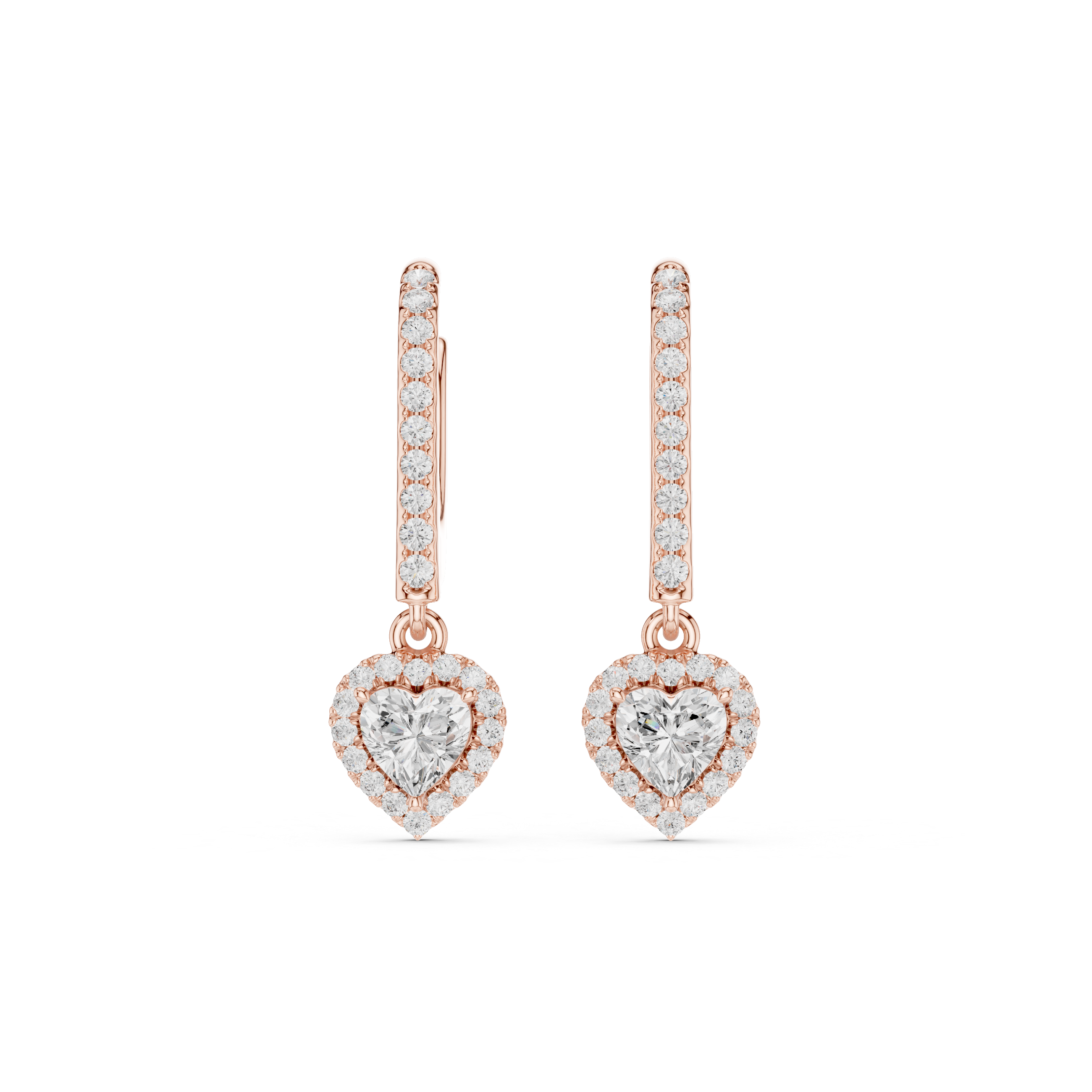 Enchanting Heart & Round Diamond Lab Grown Diamond Earring