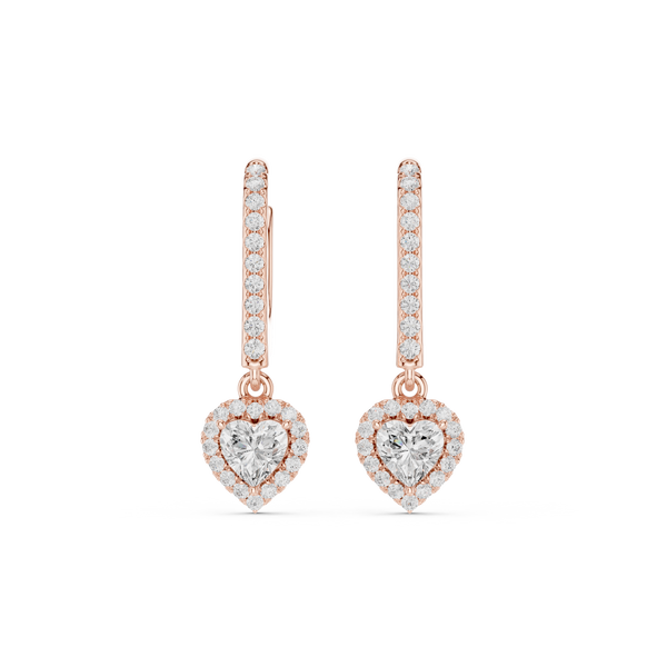 Enchanting Heart & Round Diamond Lab Grown Diamond Earring