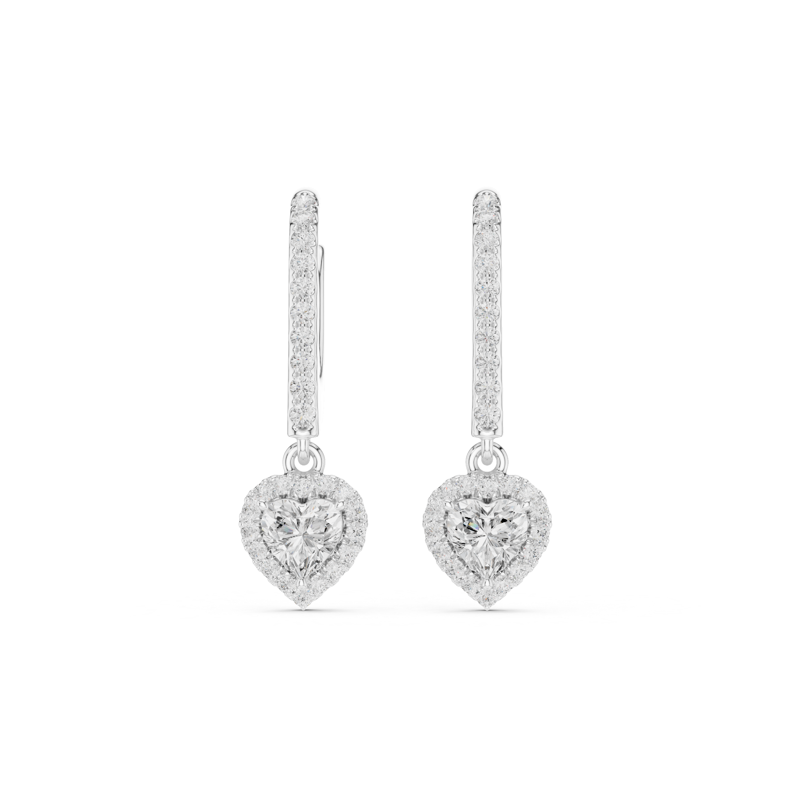 Enchanting Heart & Round Diamond Lab Grown Diamond Earring