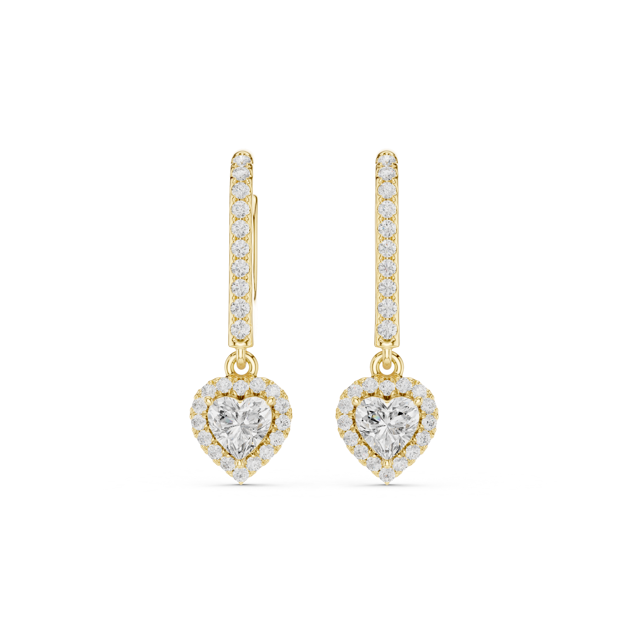 Enchanting Heart & Round Diamond Lab Grown Diamond Earring