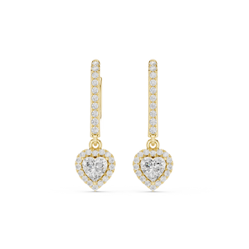 Enchanting Heart & Round Diamond Lab Grown Diamond Earring