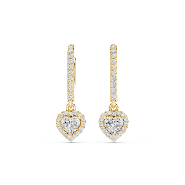 Enchanting Heart & Round Diamond Lab Grown Diamond Earring