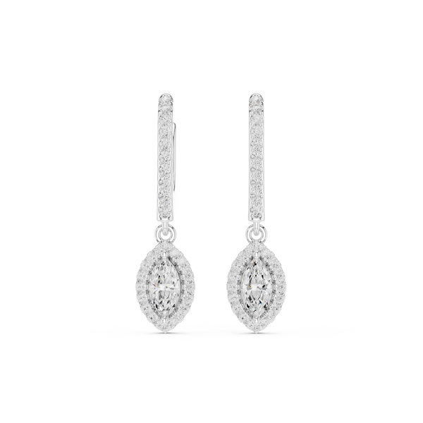 Exquisite Cushion Round Diamond Lab Grown Diamond Earring