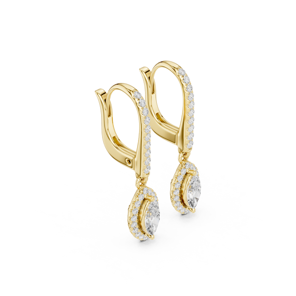Exquisite Cushion Round Diamond Lab Grown Diamond Earring