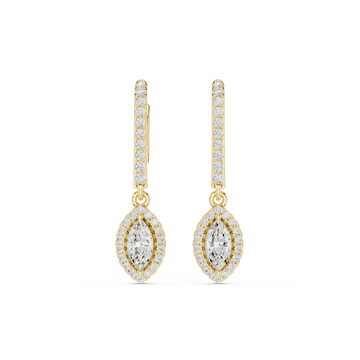 Exquisite Cushion Round Diamond Lab Grown Diamond Earring