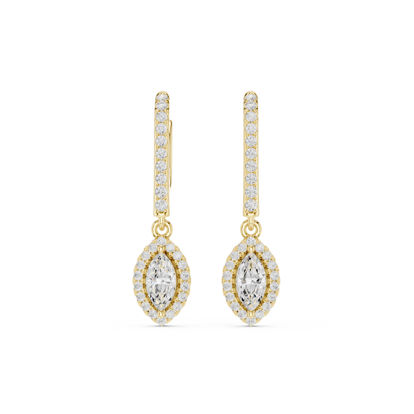 Exquisite Cushion Round Diamond Lab Grown Diamond Earring