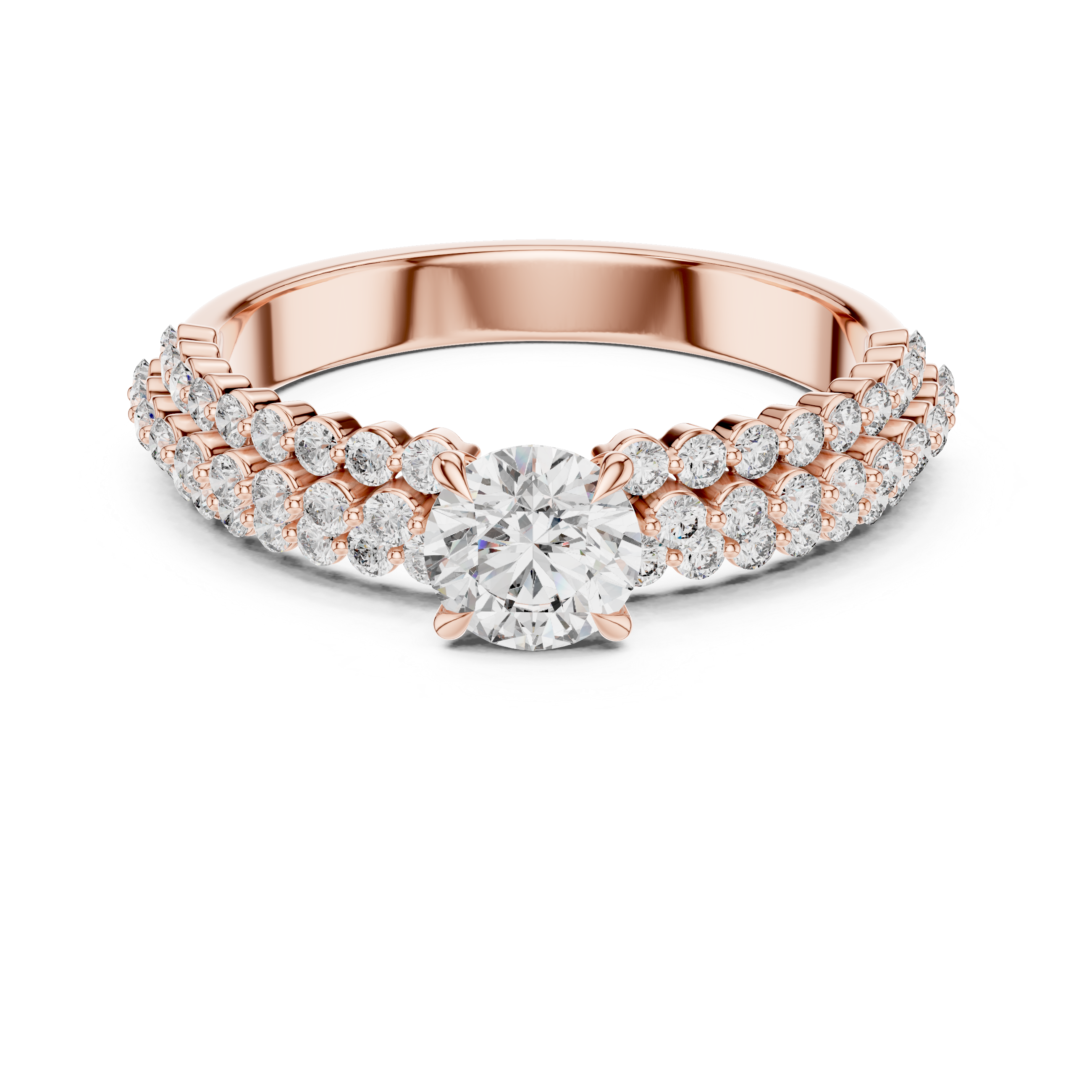Bold Three Stone Lab grown diamond Ring