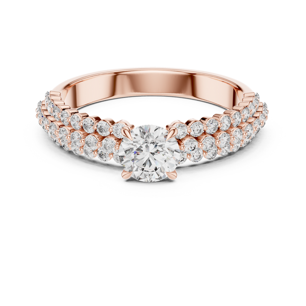 Bold Three Stone Lab grown diamond Ring