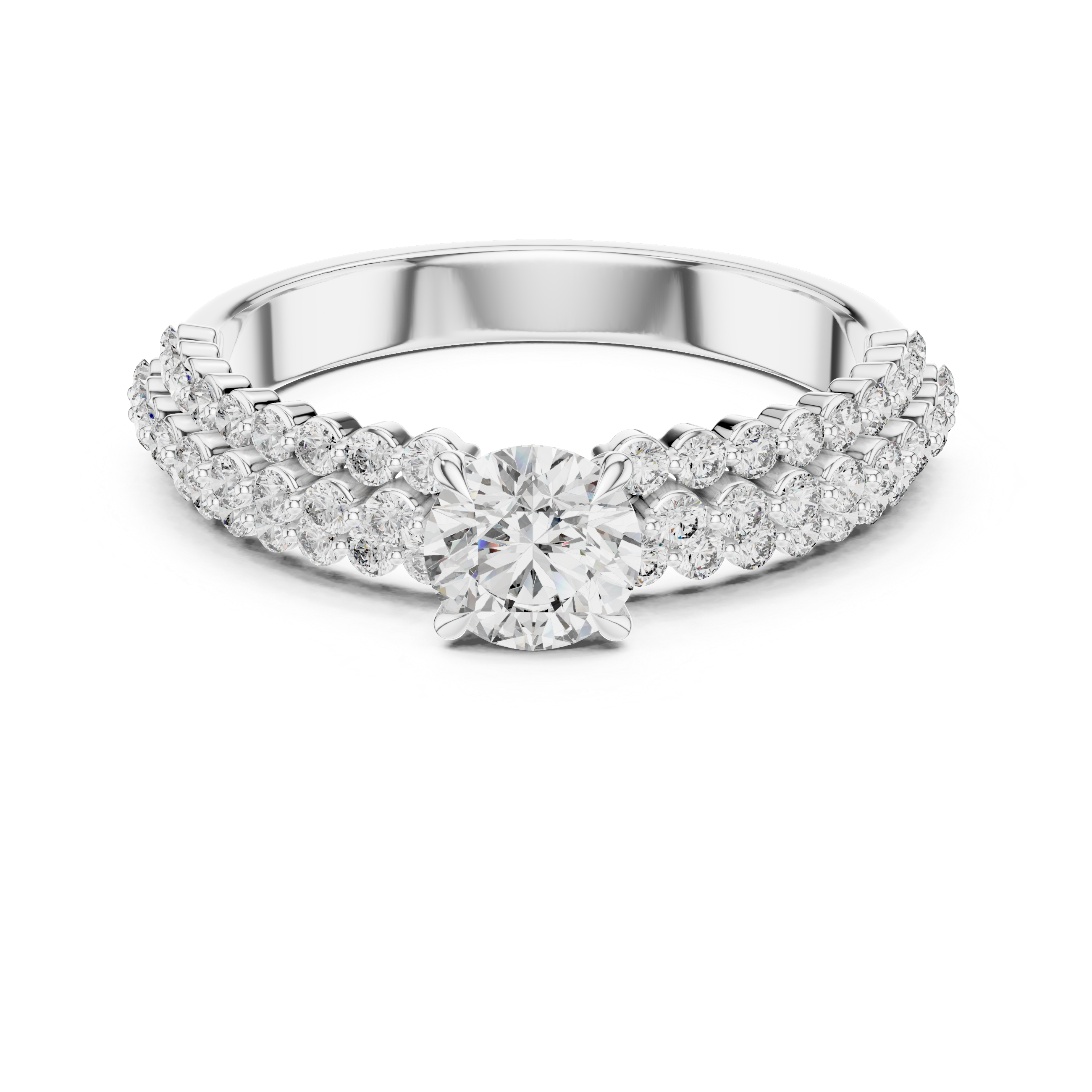 Bold Three Stone Lab grown diamond Ring