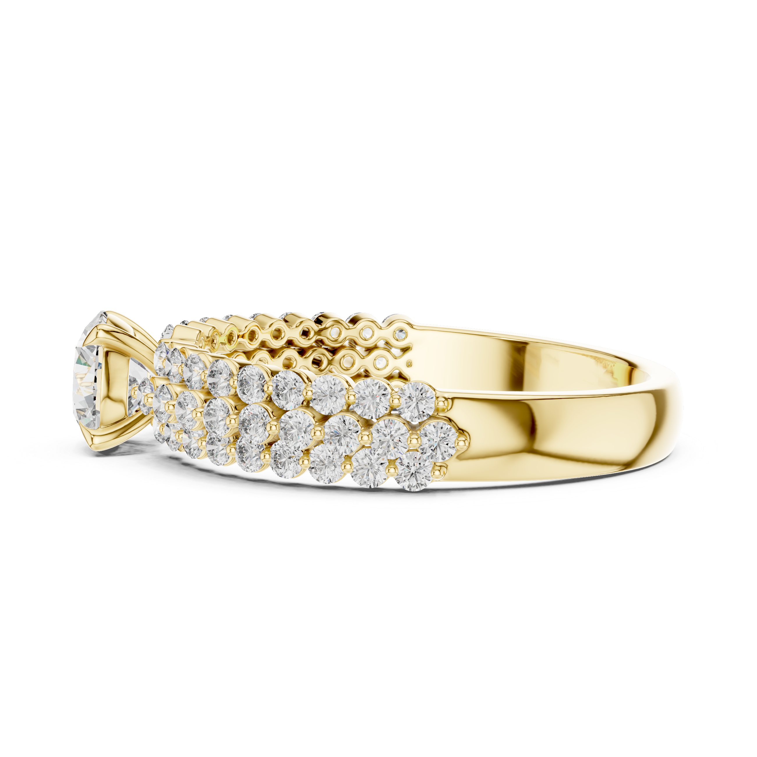 Bold Three Stone Lab grown diamond Ring