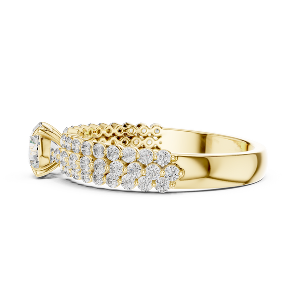 Bold Three Stone Lab grown diamond Ring
