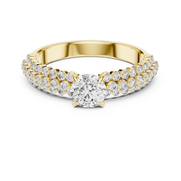 Bold Three Stone Lab grown diamond Ring
