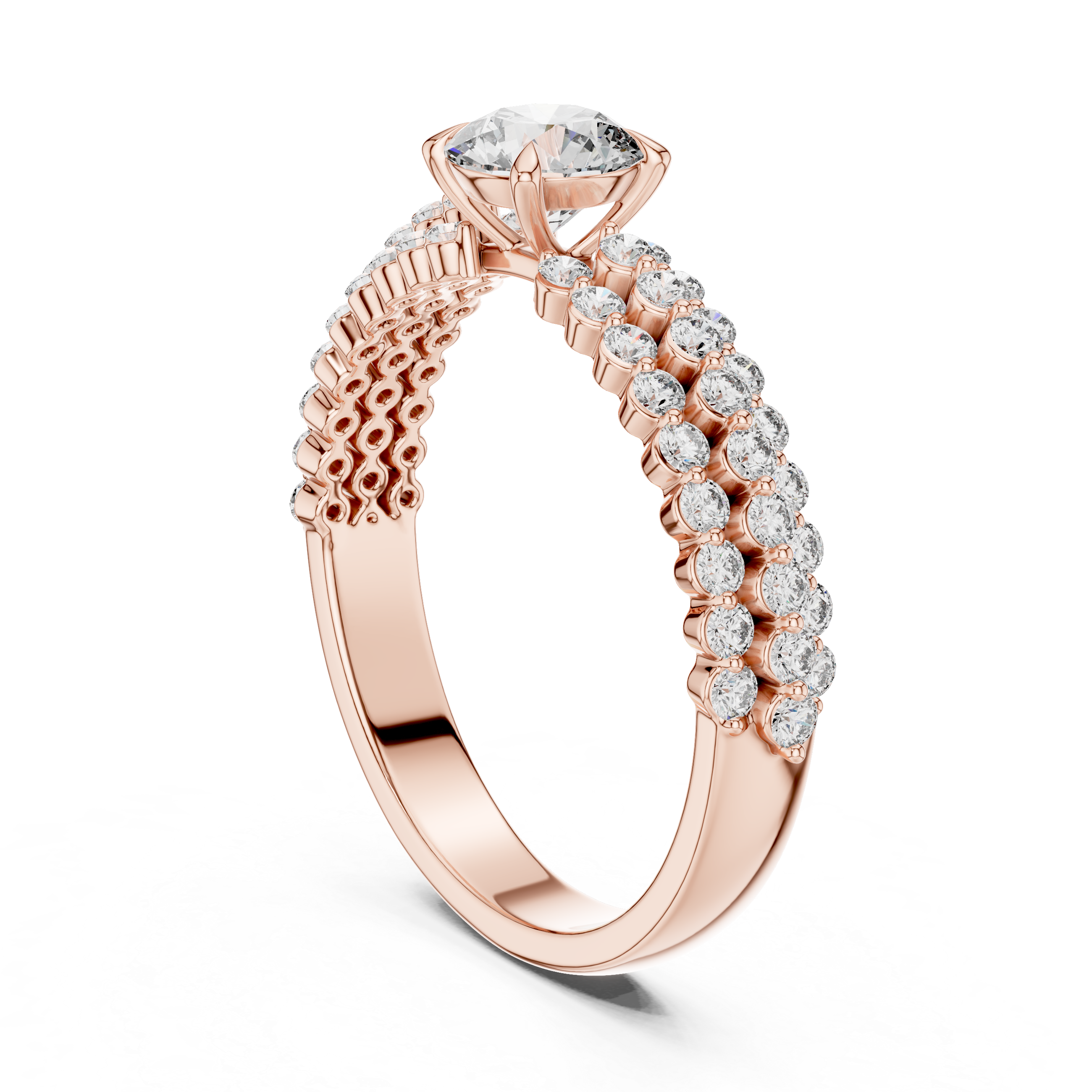 Bold Three Stone Lab grown diamond Ring